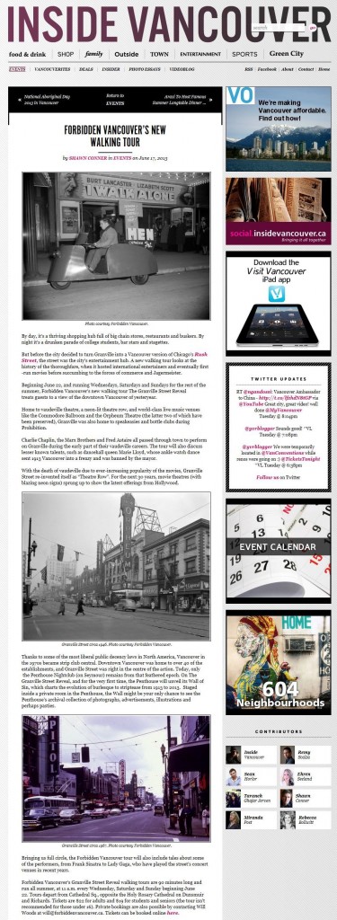 Inside Vancouver - Forbidden Vancouver's New Walking Tour 1 inside vancouver article clipping