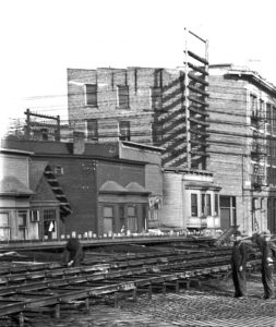 A History of Sex Work in Early Vancouver 5 history prostitution A rare photo of the brothels on the north side of Shore Street, shortly after the relocation of the “restricted district” to Alexander and during construction of the original Georgia Viaduct. City of Vancouver Archives #LGN 1188 (cropped)
