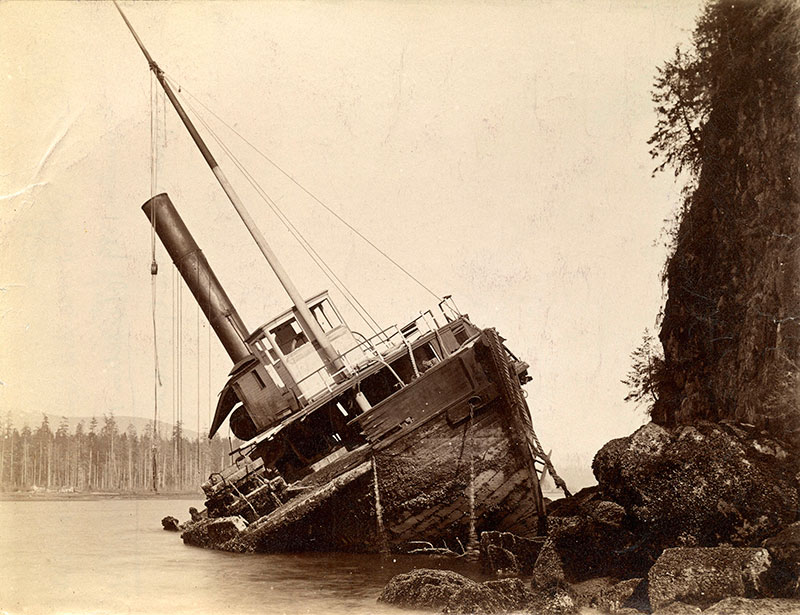 A Boozy History of Prohibition in Vancouver 2 The Beaver steamship, wrecked at Prospect Point by a drunk crew in 1889. City of Vancouver Archives #289-021.