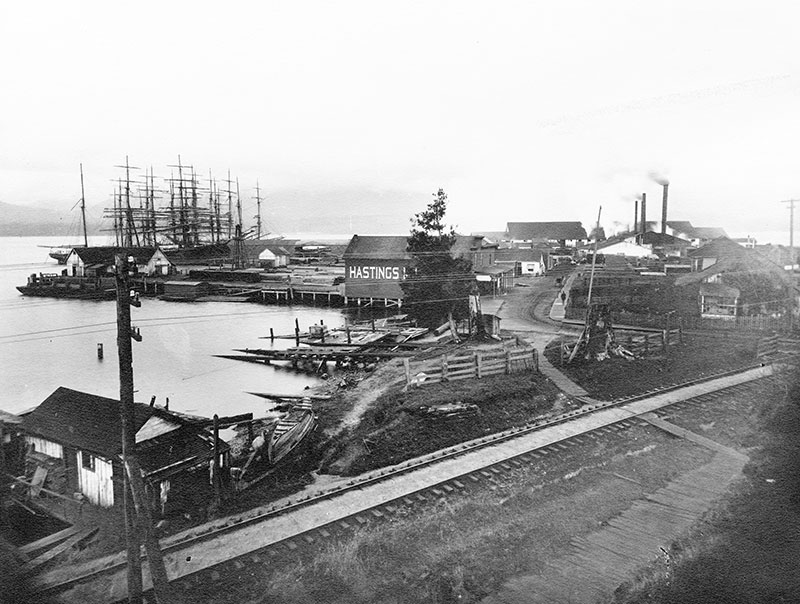 A Boozy History of Prohibition in Vancouver 4 Hastings Mill from the foot of Gore Avenue, 1888. The mill's "dry" policy inspired Gassy Jack to open a saloon in what became Gastown. City of Vancouver Archives #Mi P21
