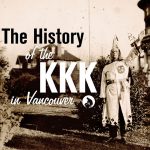 Title image showing Luther Powell saluting outside Klan Headquarters in Shaughnessy Heights in November 1925. Photo by Stuart Thompson, City of Vancouver Archives #99-1499.
