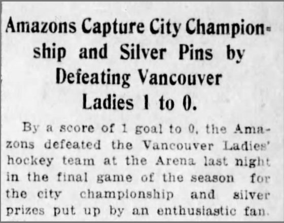 Vancouver Women's Hockey Team Makes History: Meet The Amazons 1 Amazons beat Vancouver Women's Team