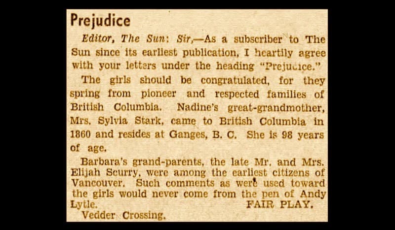 Black History Month: The Remarkable Scurry Family 19 vancouver history prejudice sun2jun1937
