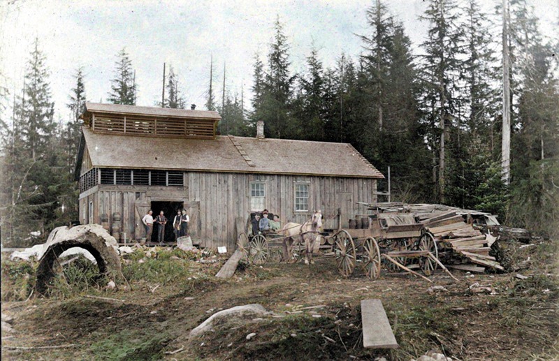 Squatting Early Vancouver Part 1: Tar Flat 2 The Columbia Brewery in Cedar Cove, 1892, about today's Powell and Wall streets, and a short walk from Tar Flat. City of Vancouver Archives #Bu P127.