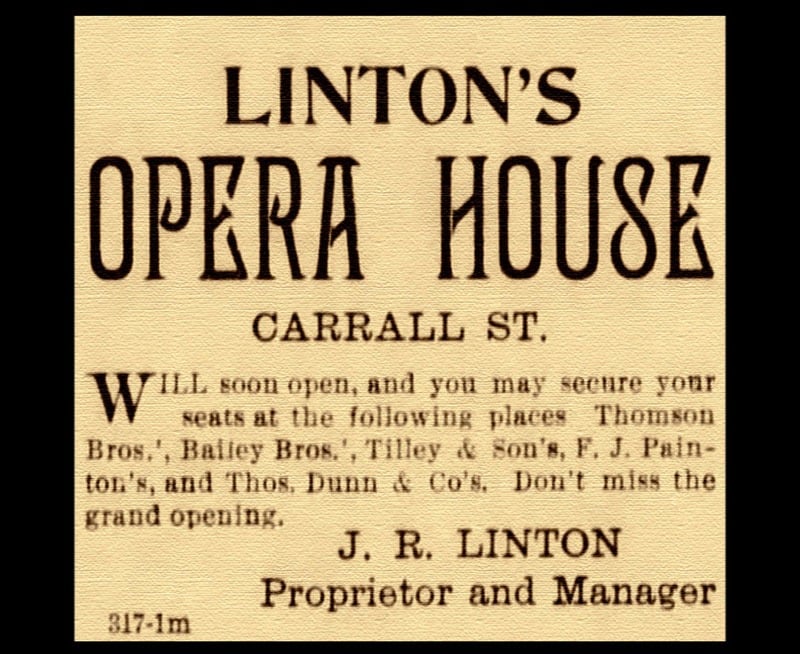Squatting Early Vancouver Part 2: Cut Throat Johnny's 2 JR Linton prematurely advertised the Opera House he intended to build on the land he was squatting on the foreshore. Daily World, 4 April 1892.
